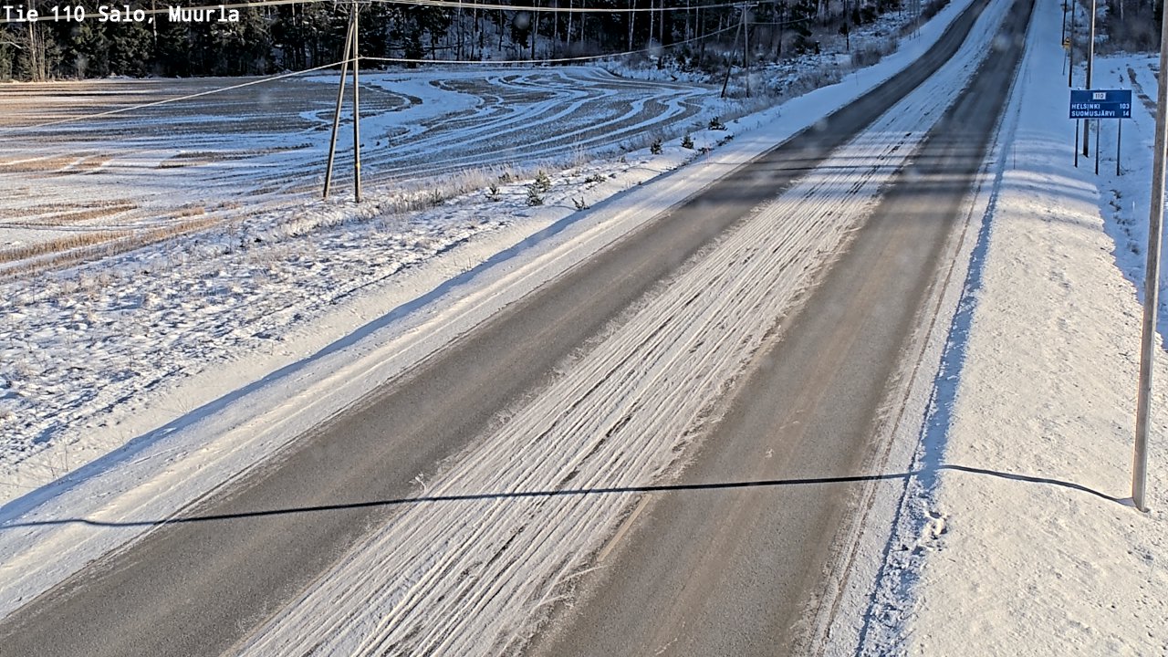 Weather Camera Image Väg 110 Salo, Muurla, Salo, Varsinais-Suomi