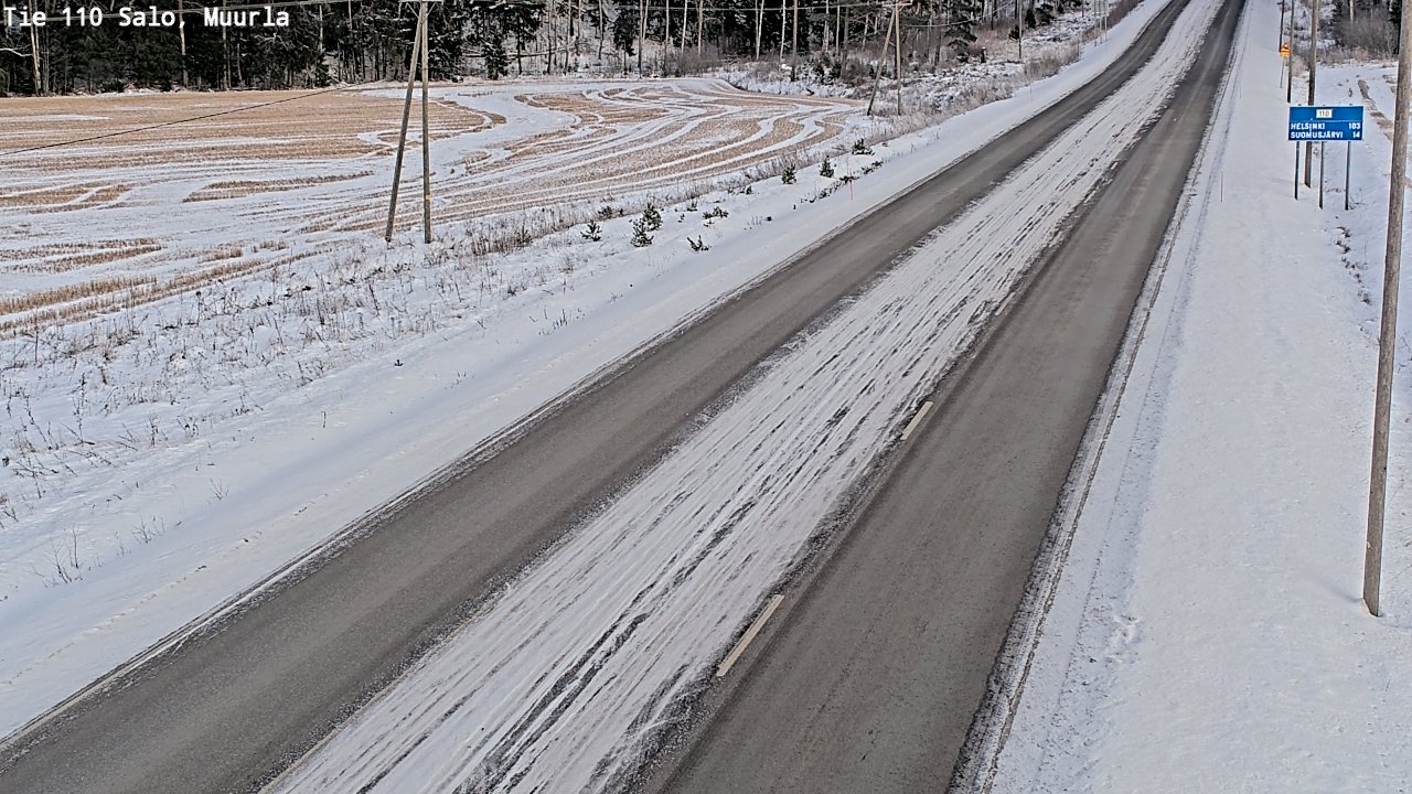 Weather Camera Image Väg 110 Salo, Muurla, Salo, Varsinais-Suomi