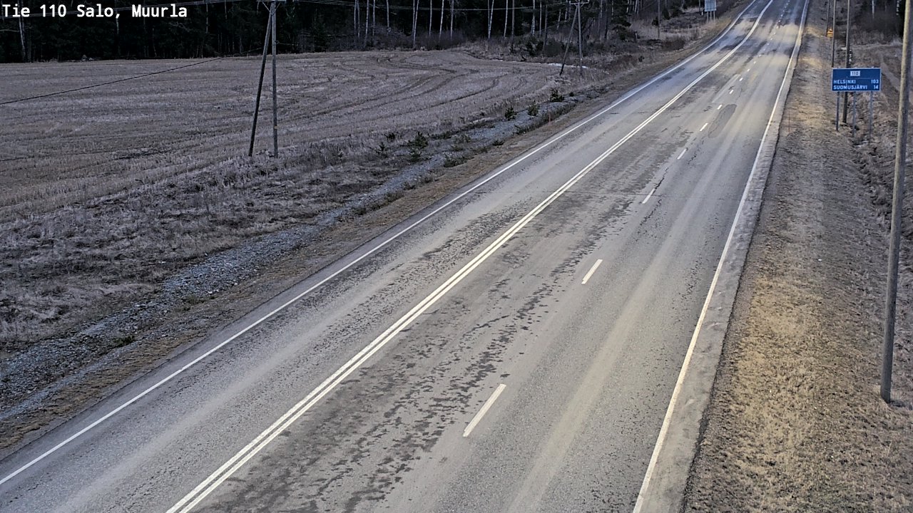 Weather Camera Image Road 110 Salo, Muurla, Salo, Varsinais-Suomi