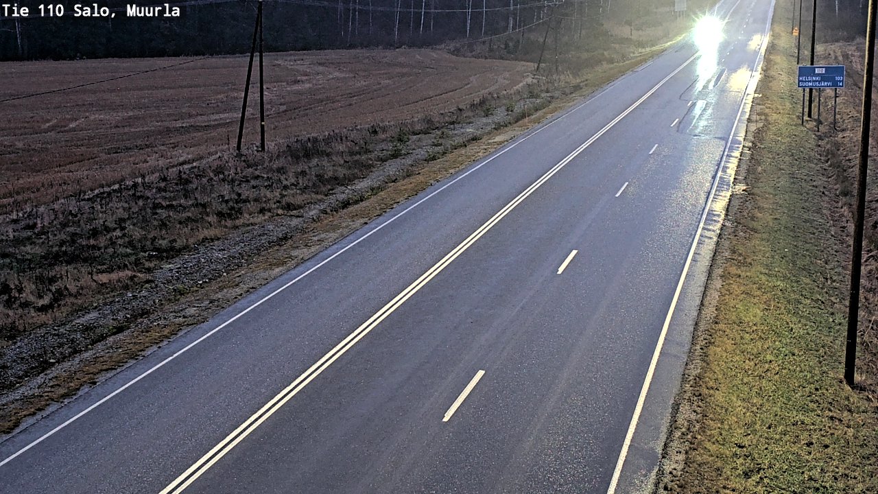 Weather Camera Image Väg 110 Salo, Muurla, Salo, Varsinais-Suomi