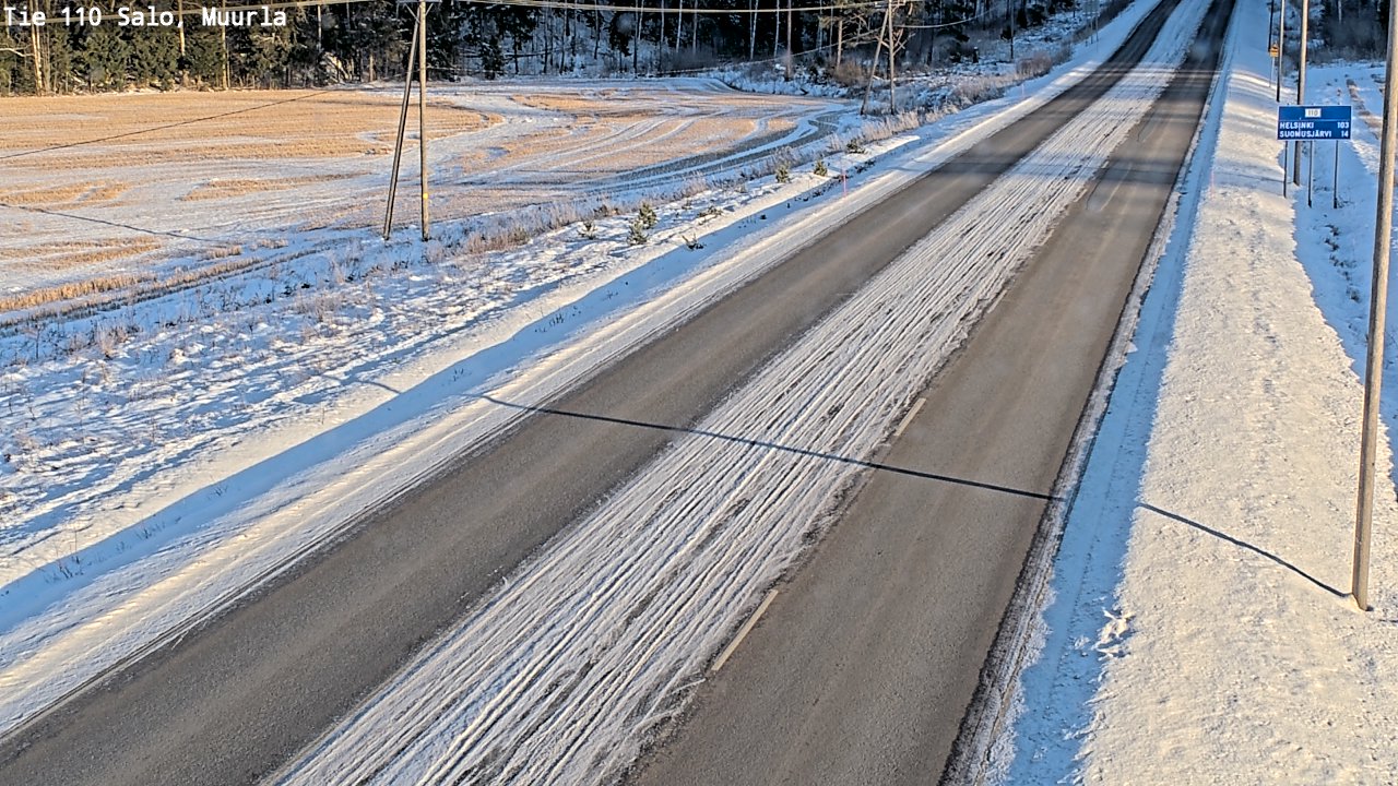Weather Camera Image Väg 110 Salo, Muurla, Salo, Varsinais-Suomi