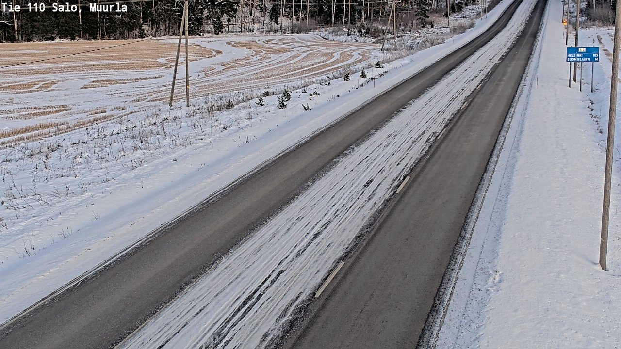 Weather Camera Image Väg 110 Salo, Muurla, Salo, Varsinais-Suomi