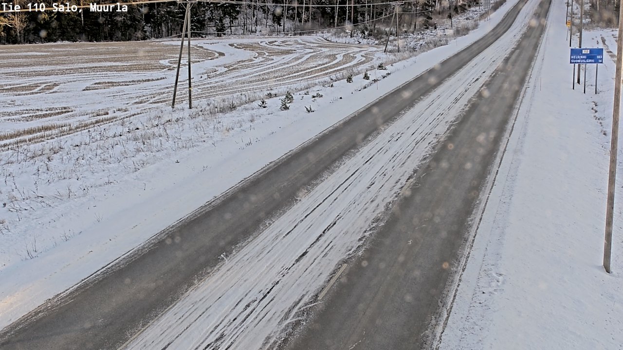 Weather Camera Image Väg 110 Salo, Muurla, Salo, Varsinais-Suomi