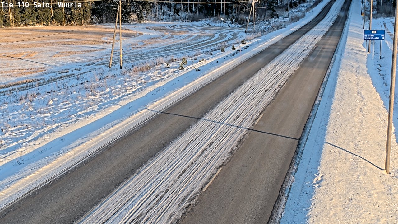 Weather Camera Image Väg 110 Salo, Muurla, Salo, Varsinais-Suomi