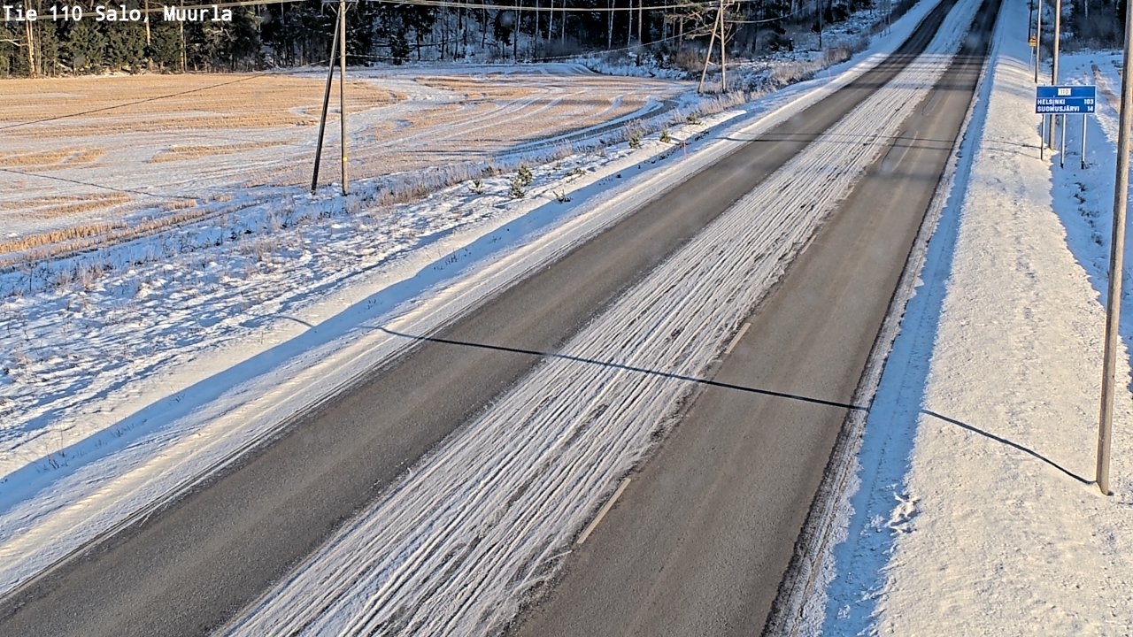 Weather Camera Image Väg 110 Salo, Muurla, Salo, Varsinais-Suomi