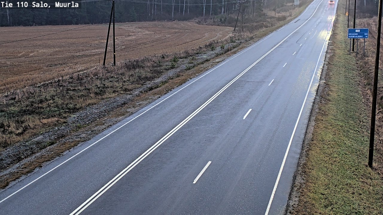 Weather Camera Image Väg 110 Salo, Muurla, Salo, Varsinais-Suomi