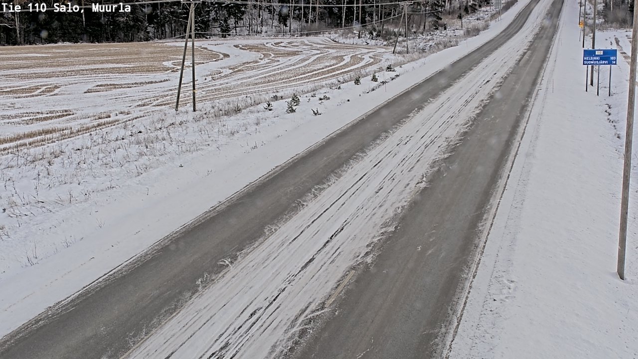 Weather Camera Image Väg 110 Salo, Muurla, Salo, Varsinais-Suomi