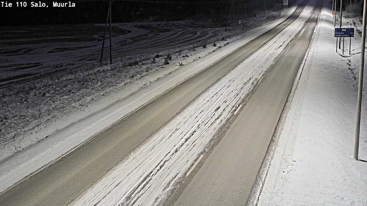Weather Camera Image Road 110 Salo, Muurla, Salo, Varsinais-Suomi