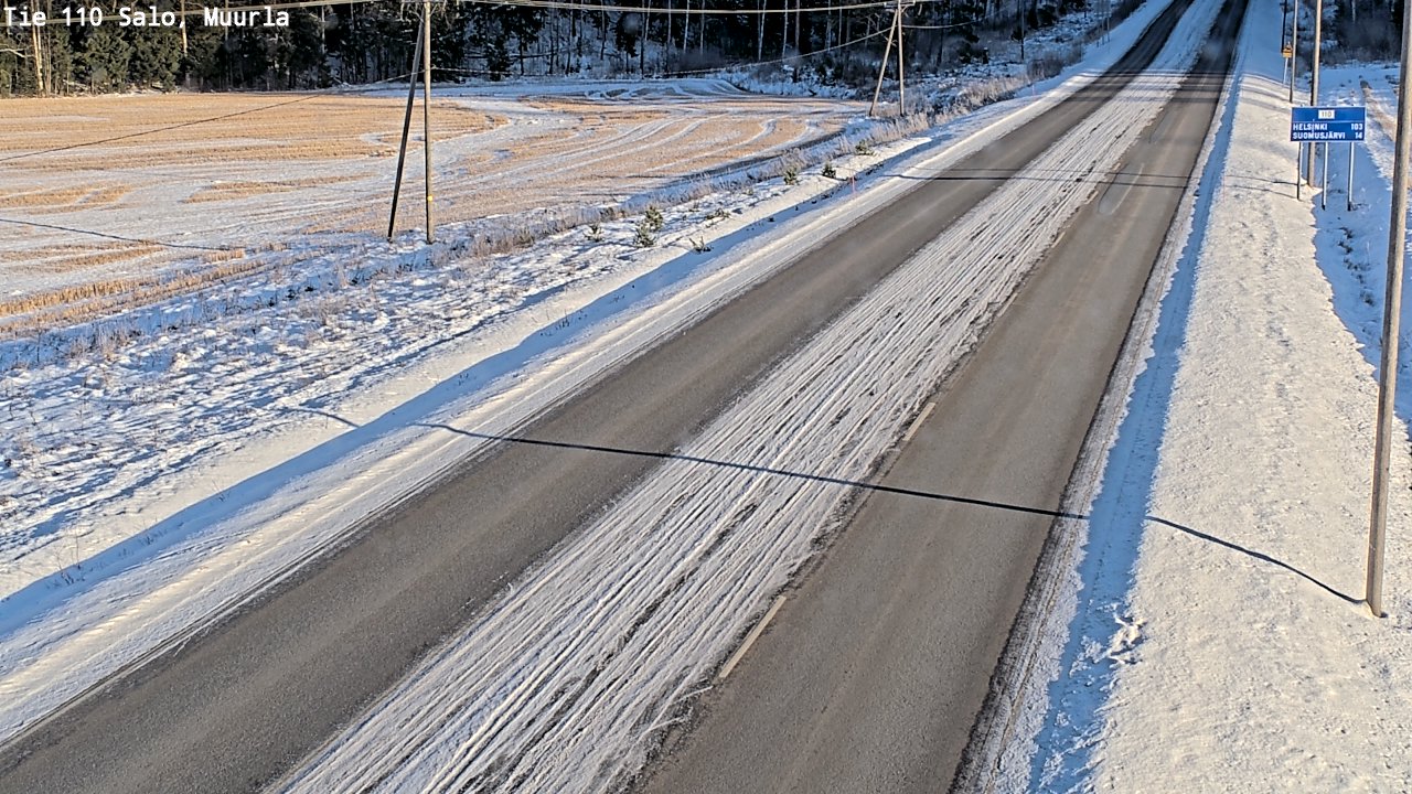 Weather Camera Image Väg 110 Salo, Muurla, Salo, Varsinais-Suomi