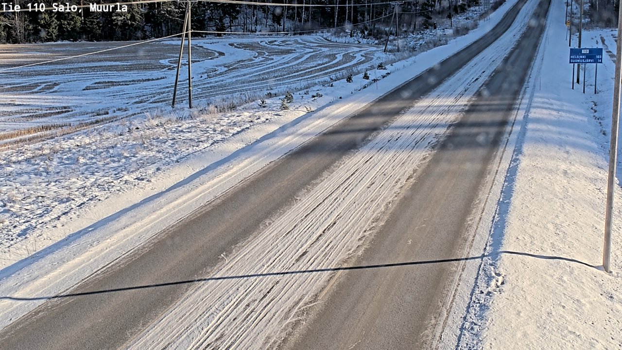 Weather Camera Image Väg 110 Salo, Muurla, Salo, Varsinais-Suomi