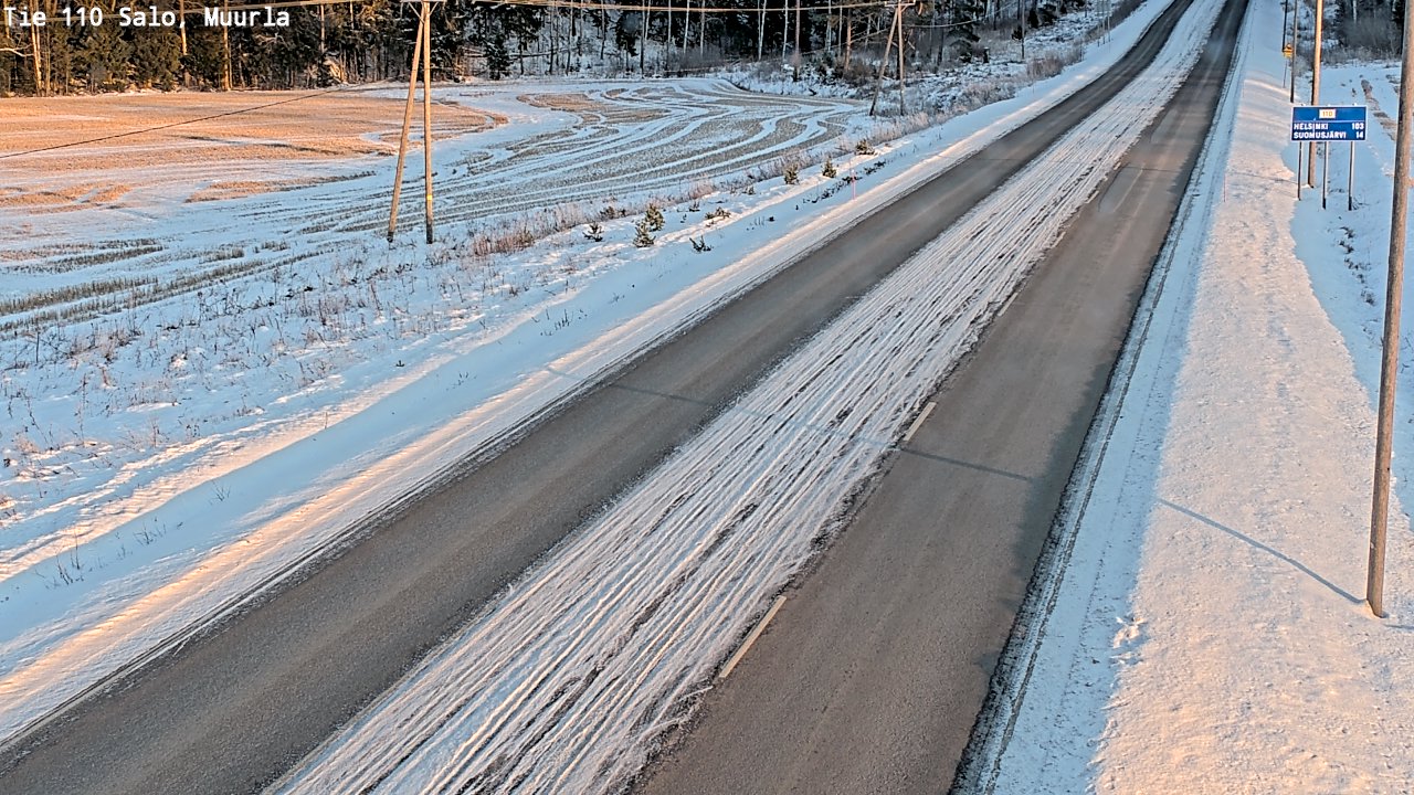 Weather Camera Image Väg 110 Salo, Muurla, Salo, Varsinais-Suomi