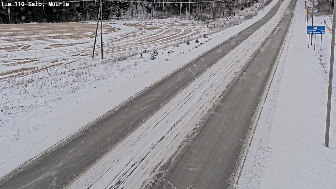 Weather Camera Image Väg 110 Salo, Muurla, Salo, Varsinais-Suomi