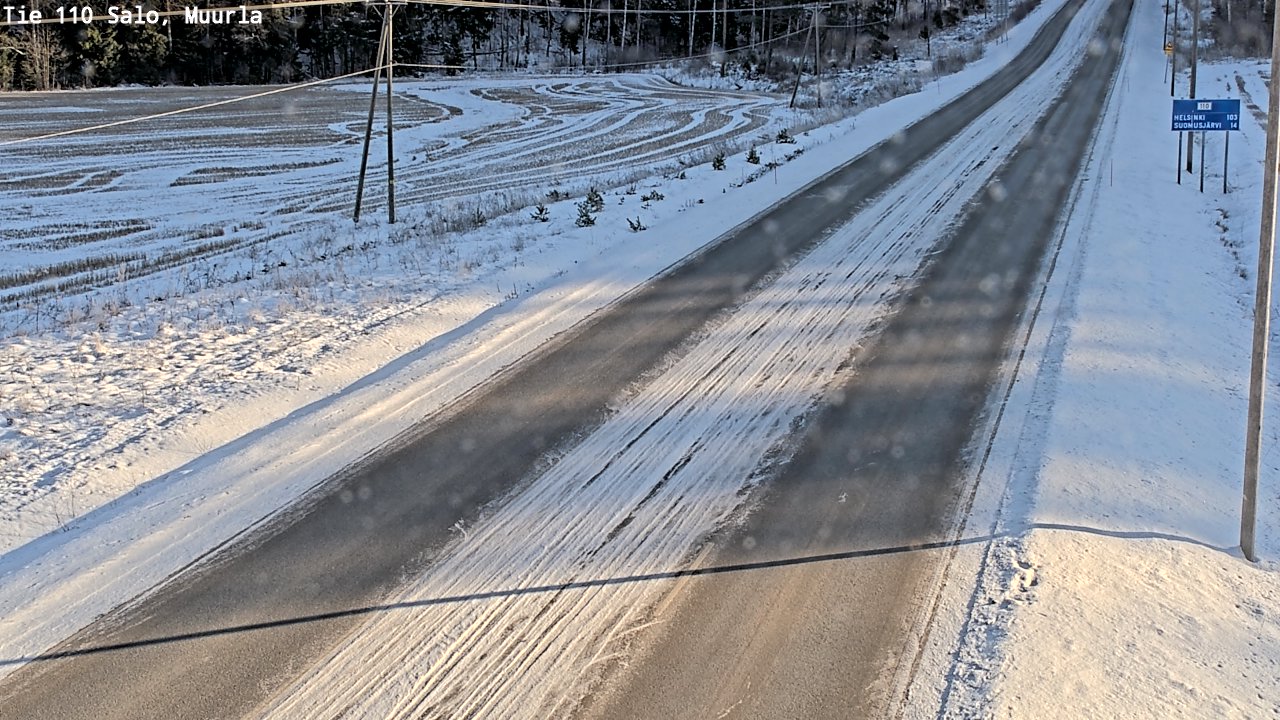 Weather Camera Image Väg 110 Salo, Muurla, Salo, Varsinais-Suomi