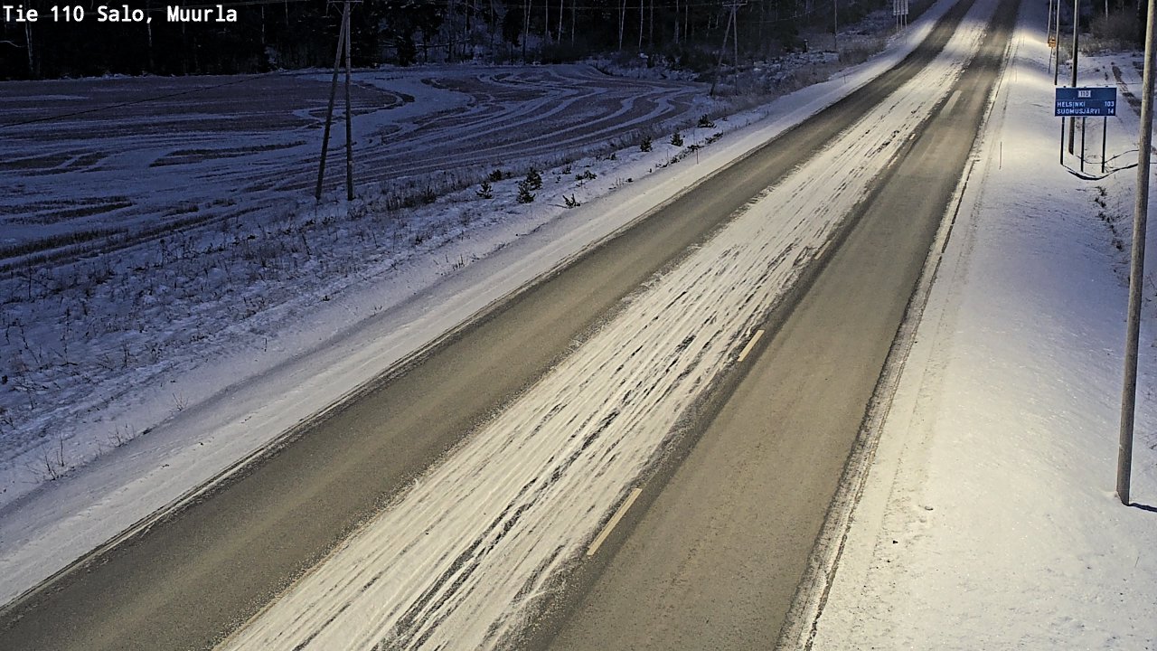 Weather Camera Image Väg 110 Salo, Muurla, Salo, Varsinais-Suomi