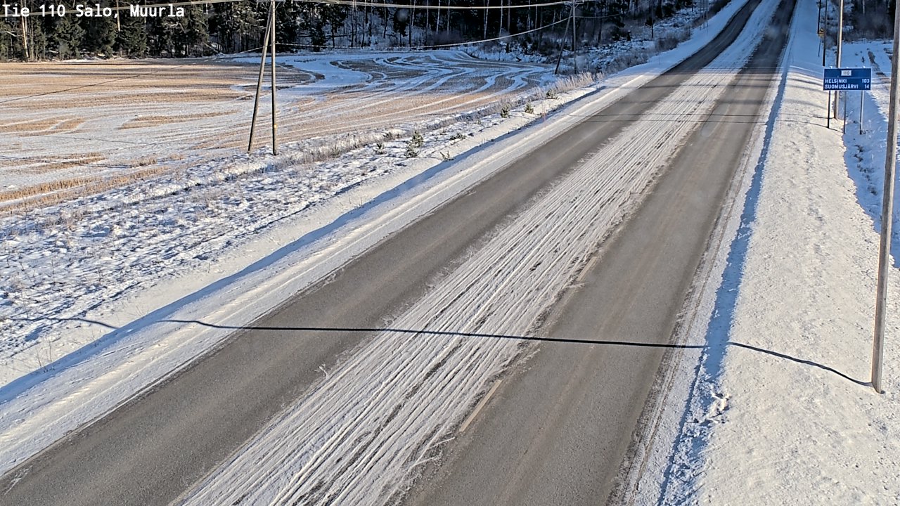 Weather Camera Image Väg 110 Salo, Muurla, Salo, Varsinais-Suomi