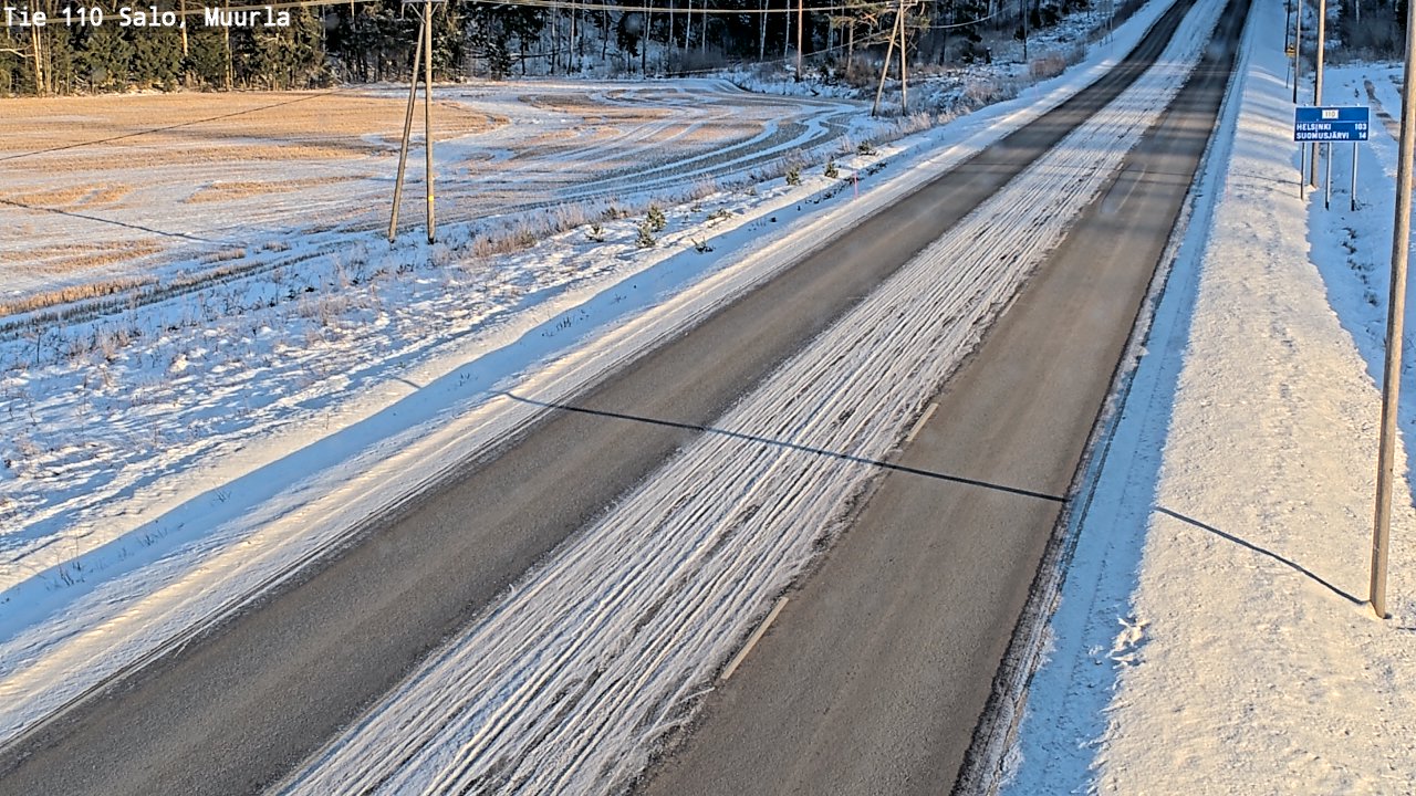 Weather Camera Image Väg 110 Salo, Muurla, Salo, Varsinais-Suomi