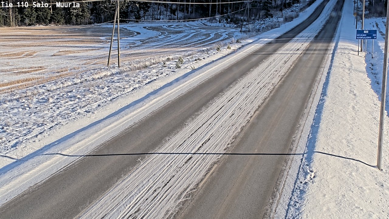 Weather Camera Image Väg 110 Salo, Muurla, Salo, Varsinais-Suomi