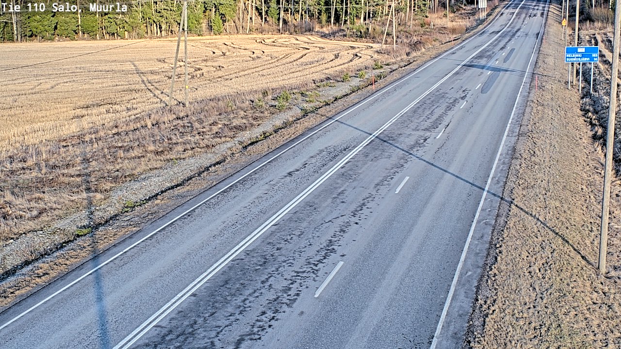 Weather Camera Image Road 110 Salo, Muurla, Salo, Varsinais-Suomi