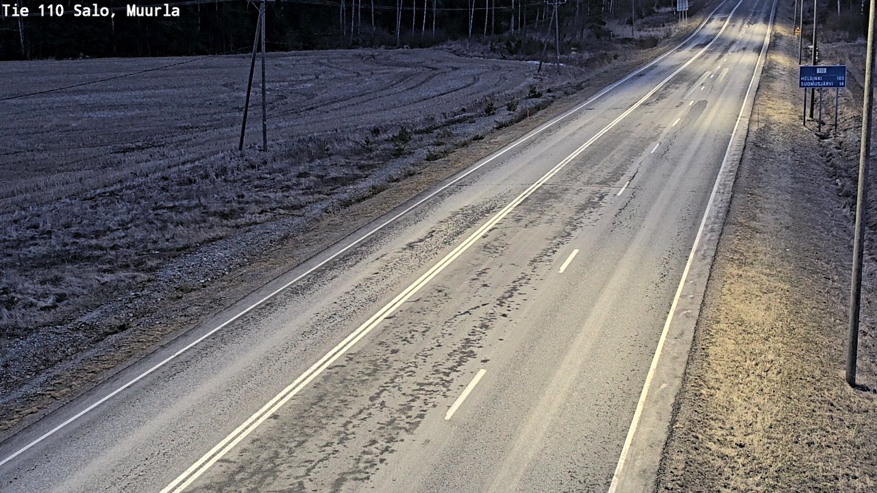 Weather Camera Image Road 110 Salo, Muurla, Salo, Varsinais-Suomi