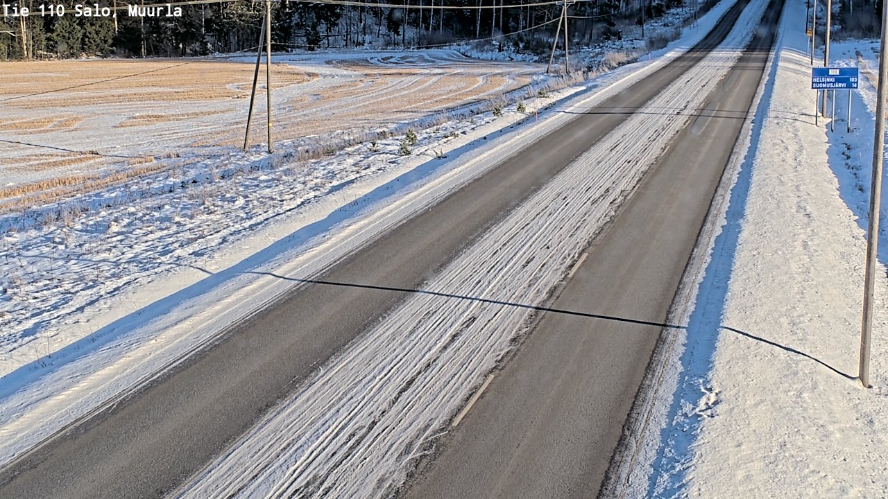 Weather Camera Image Väg 110 Salo, Muurla, Salo, Varsinais-Suomi