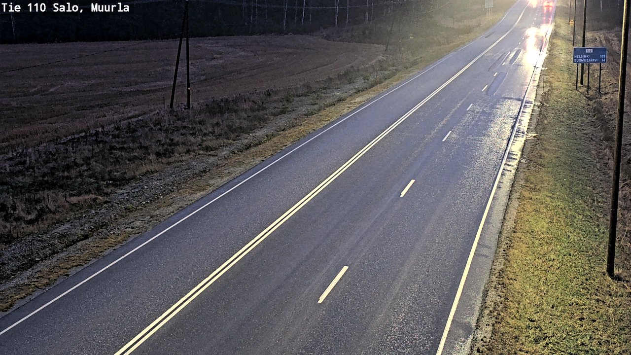 Weather Camera Image Väg 110 Salo, Muurla, Salo, Varsinais-Suomi