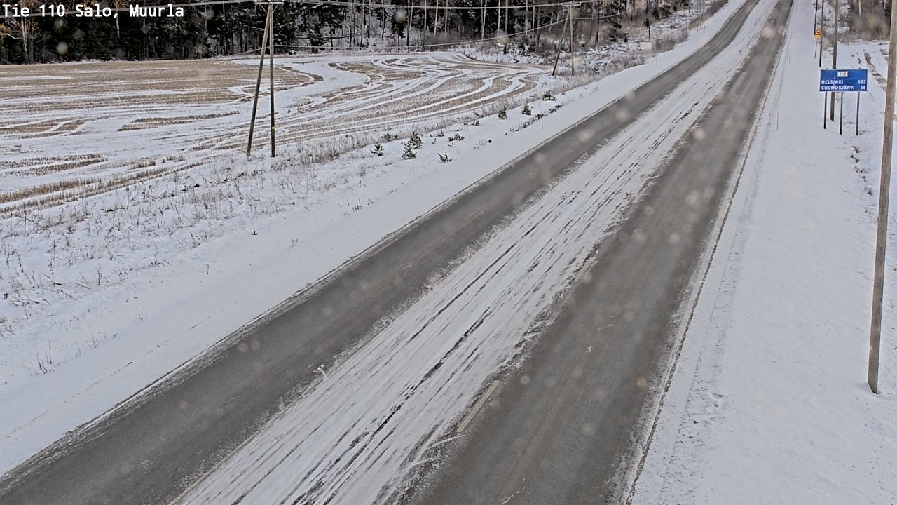 Weather Camera Image Väg 110 Salo, Muurla, Salo, Varsinais-Suomi