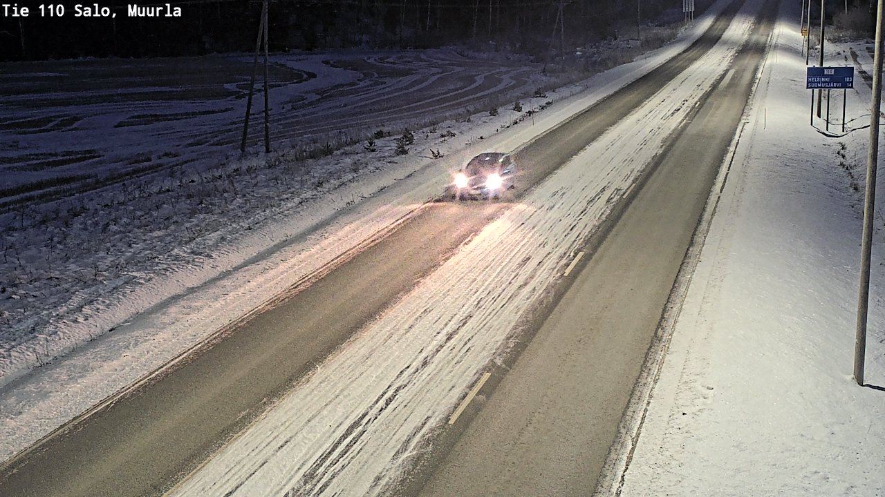 Weather Camera Image Väg 110 Salo, Muurla, Salo, Varsinais-Suomi