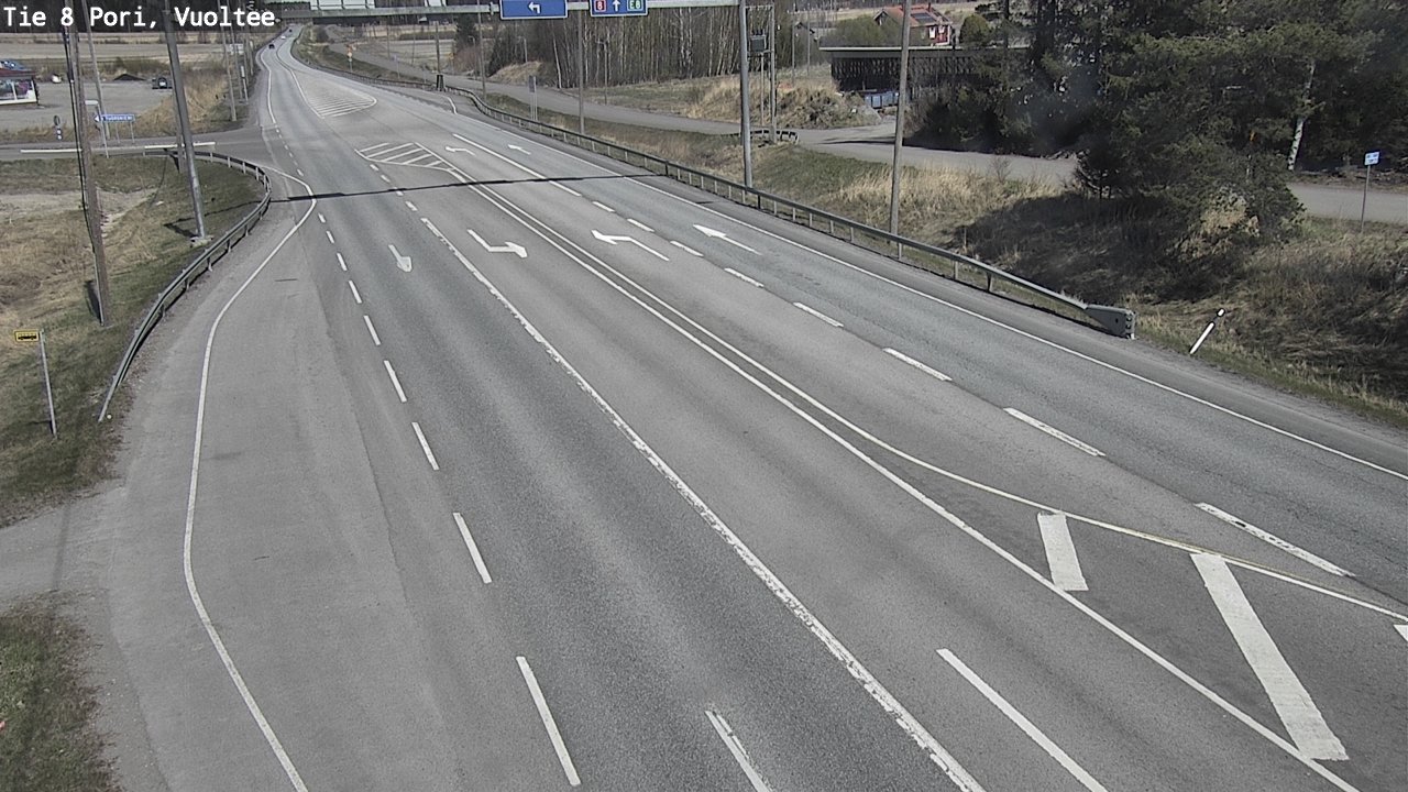 Weather Camera Image Väg 8 Björneborg, Vuoltee, Pori, Satakunta