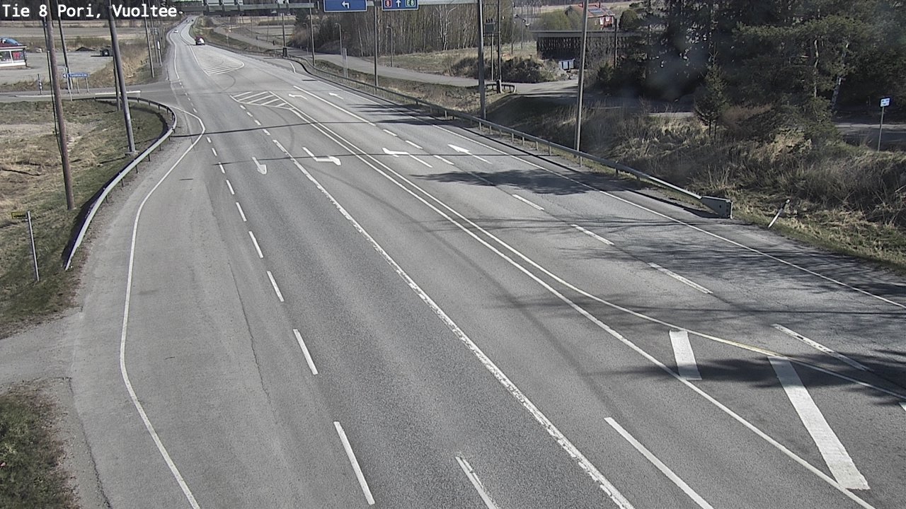 Weather Camera Image Väg 8 Björneborg, Vuoltee, Pori, Satakunta