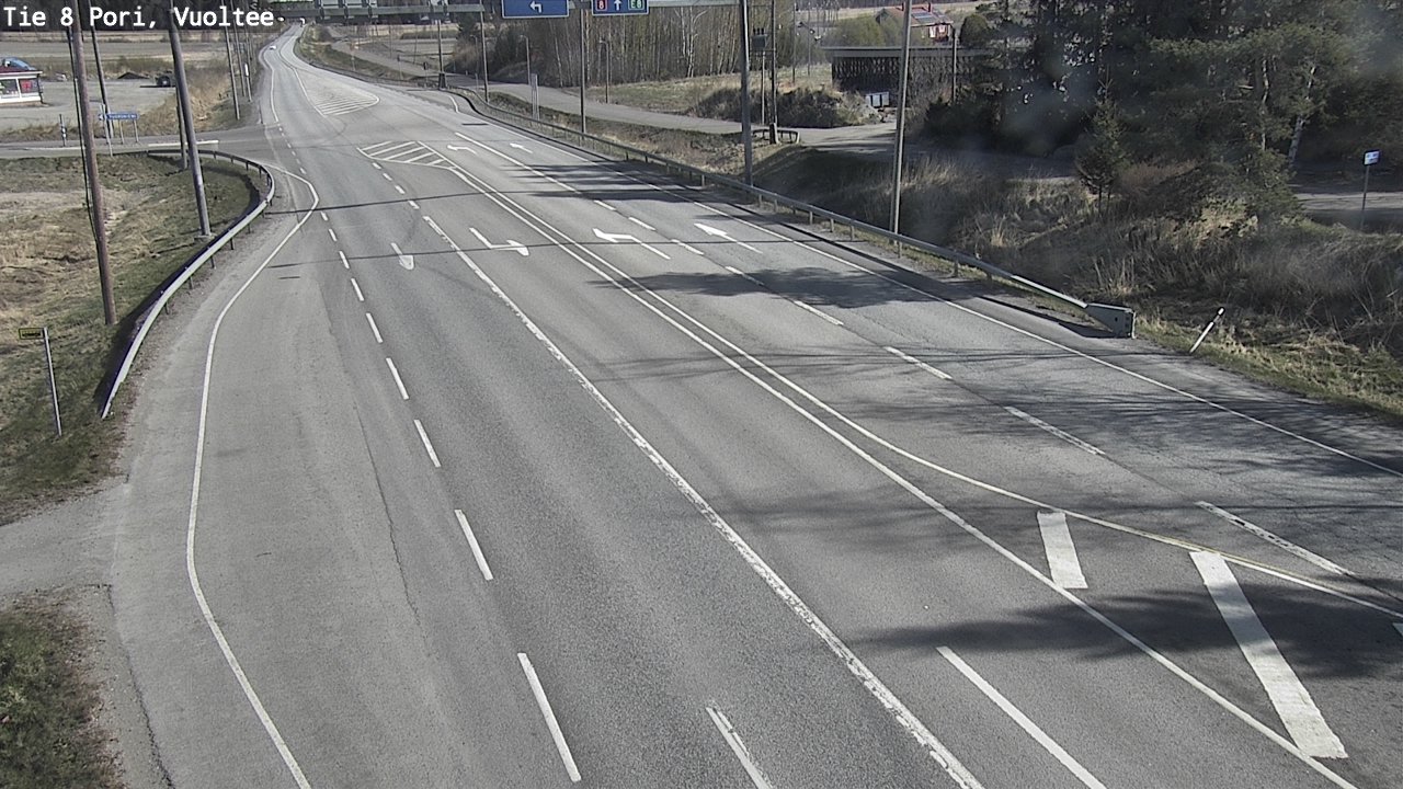 Weather Camera Image Väg 8 Björneborg, Vuoltee, Pori, Satakunta
