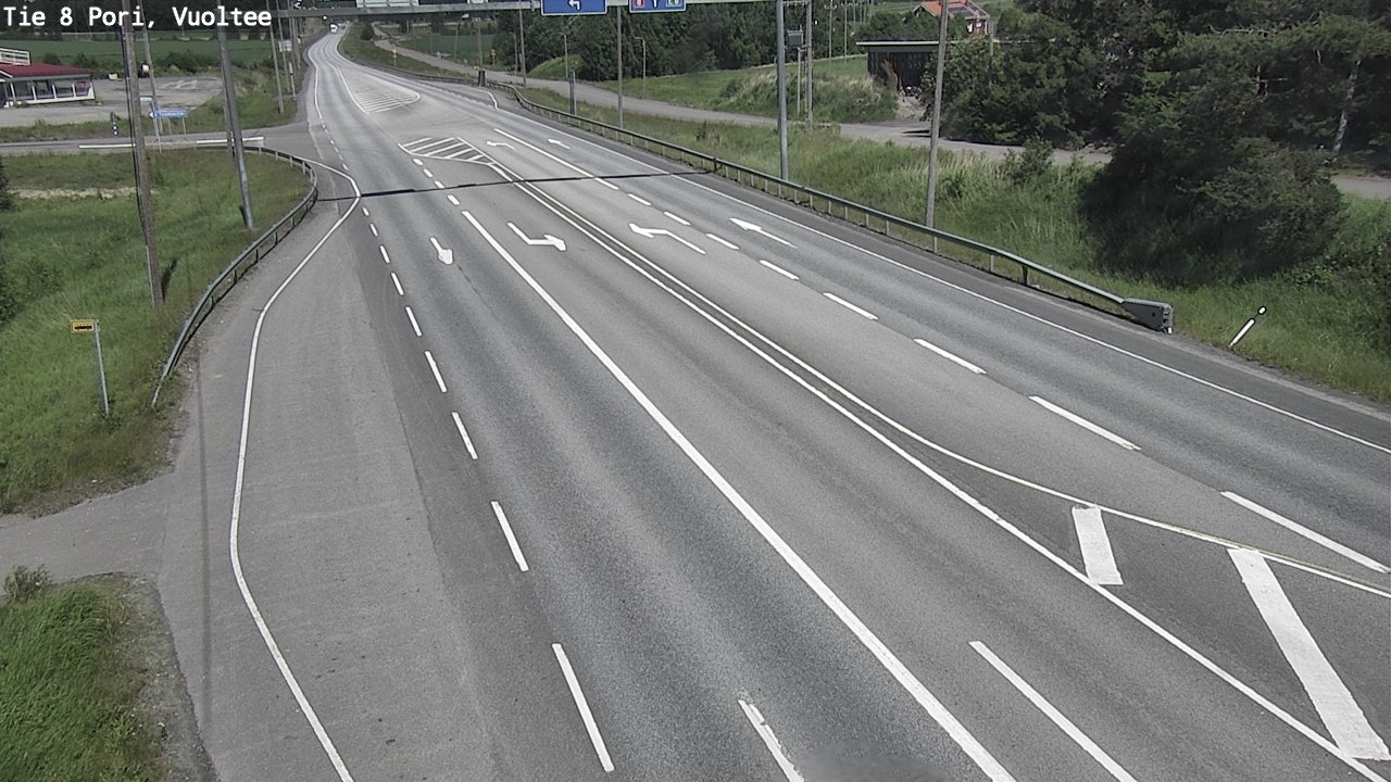 Weather Camera Image Väg 8 Björneborg, Vuoltee, Pori, Satakunta