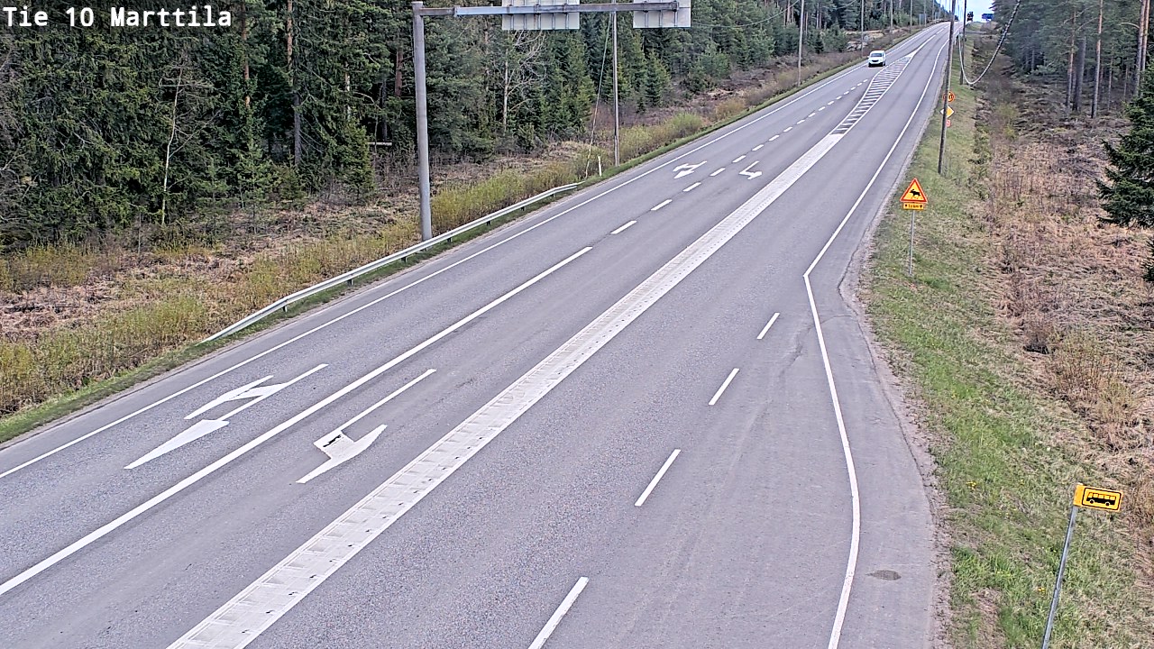 Weather Camera Image Väg 10 S:t Mårtens, Marttila, Varsinais-Suomi