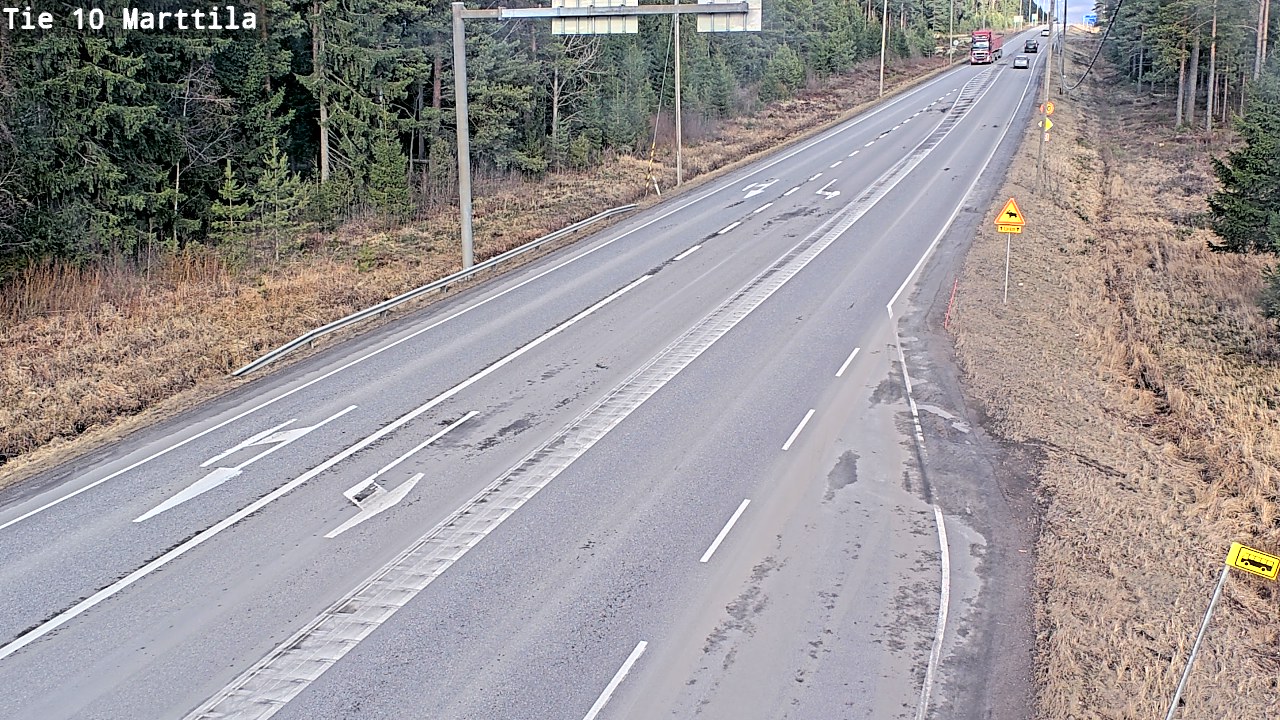 Weather Camera Image Väg 10 S:t Mårtens, Marttila, Varsinais-Suomi