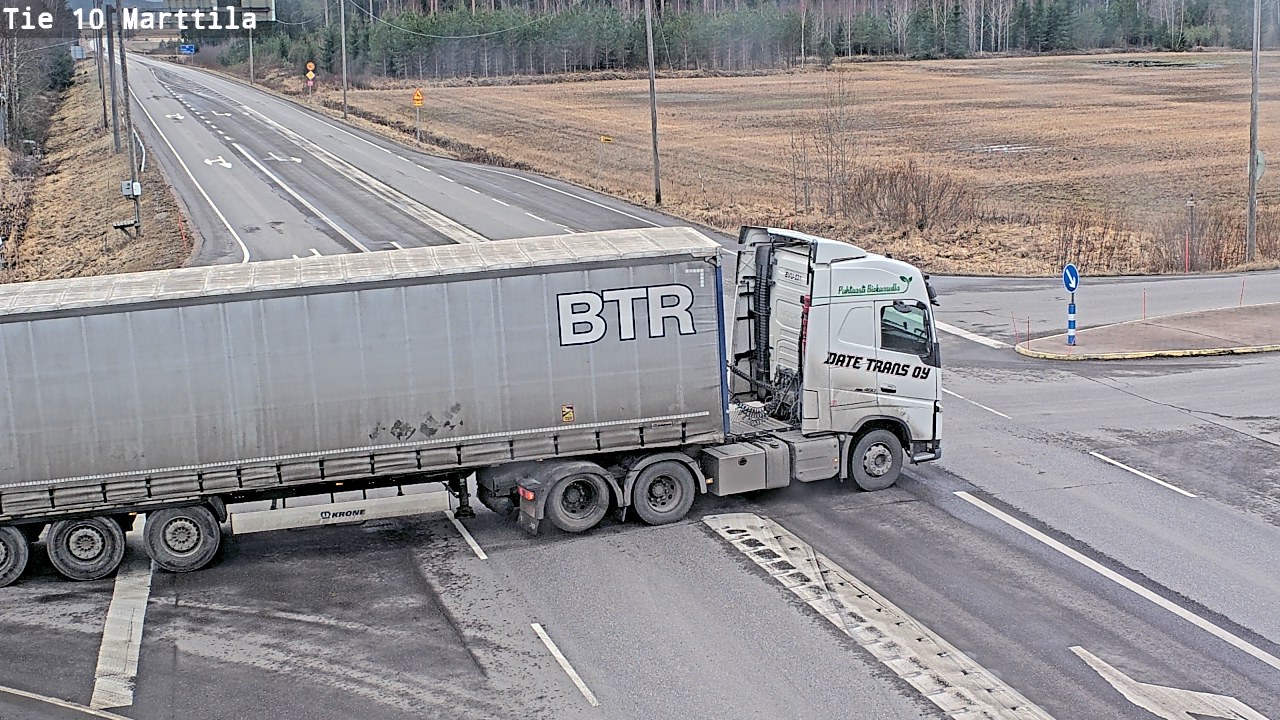 Weather Camera Image Väg 10 S:t Mårtens, Marttila, Varsinais-Suomi