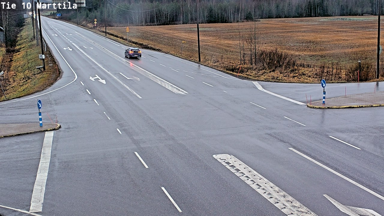 Weather Camera Image Väg 10 S:t Mårtens, Marttila, Varsinais-Suomi