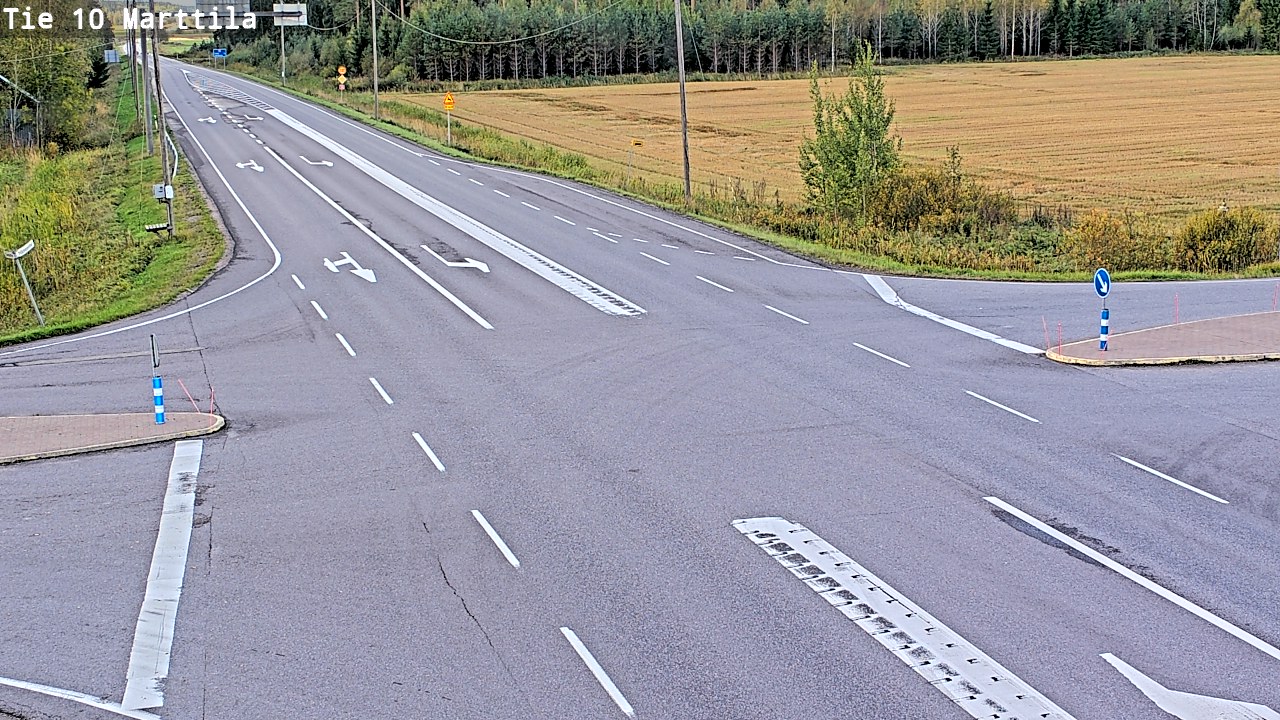 Weather Camera Image Väg 10 S:t Mårtens, Marttila, Varsinais-Suomi