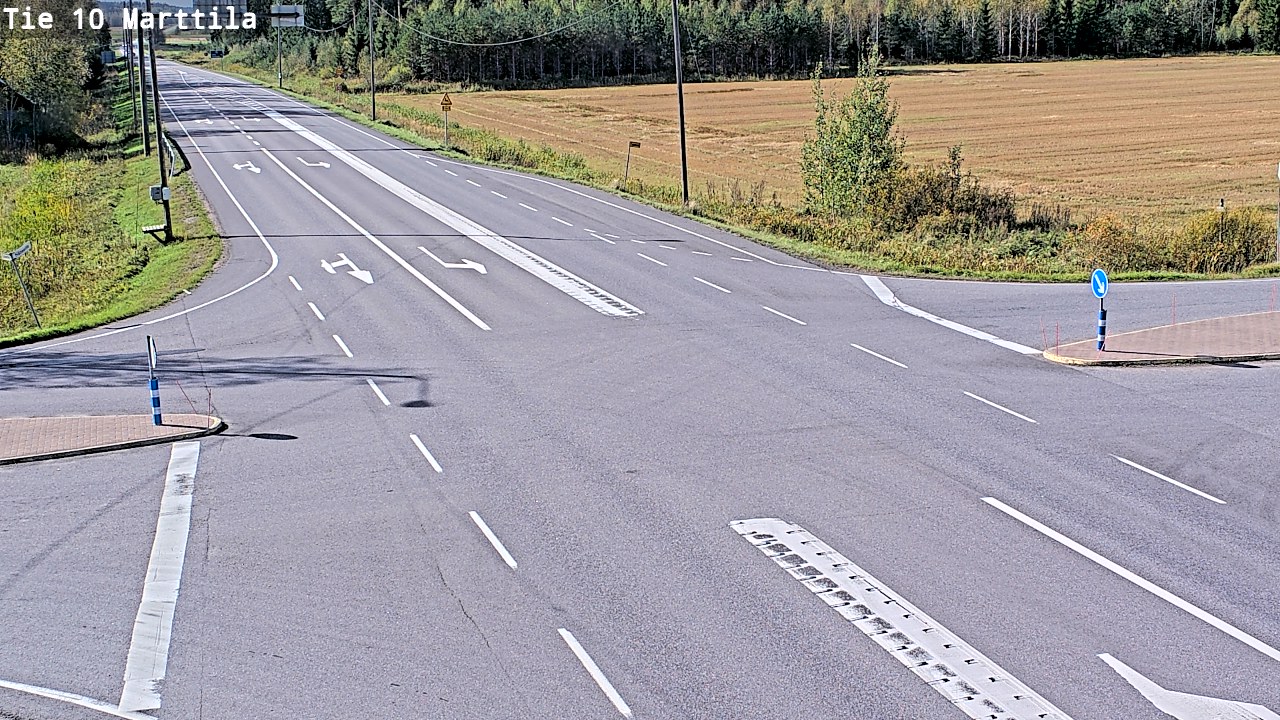 Weather Camera Image Väg 10 S:t Mårtens, Marttila, Varsinais-Suomi