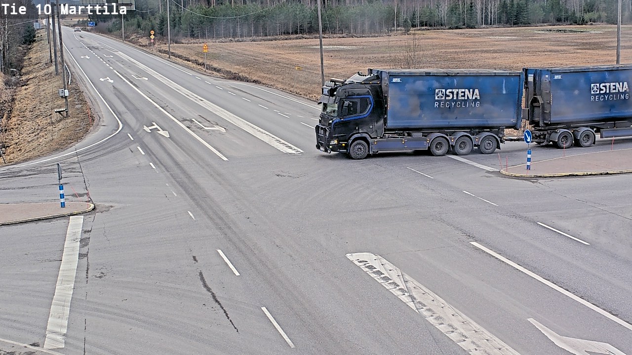 Weather Camera Image Väg 10 S:t Mårtens, Marttila, Varsinais-Suomi
