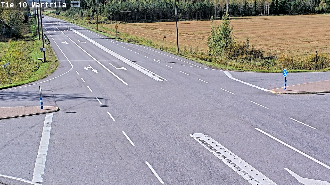 Weather Camera Image Väg 10 S:t Mårtens, Marttila, Varsinais-Suomi