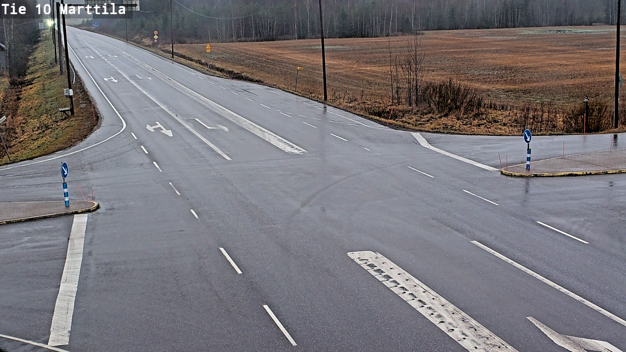 Weather Camera Image Väg 10 S:t Mårtens, Marttila, Varsinais-Suomi