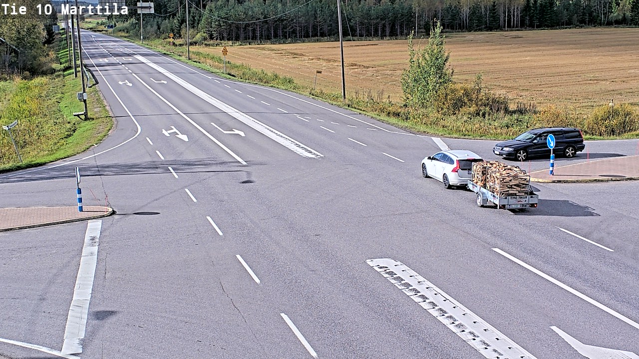 Weather Camera Image Väg 10 S:t Mårtens, Marttila, Varsinais-Suomi