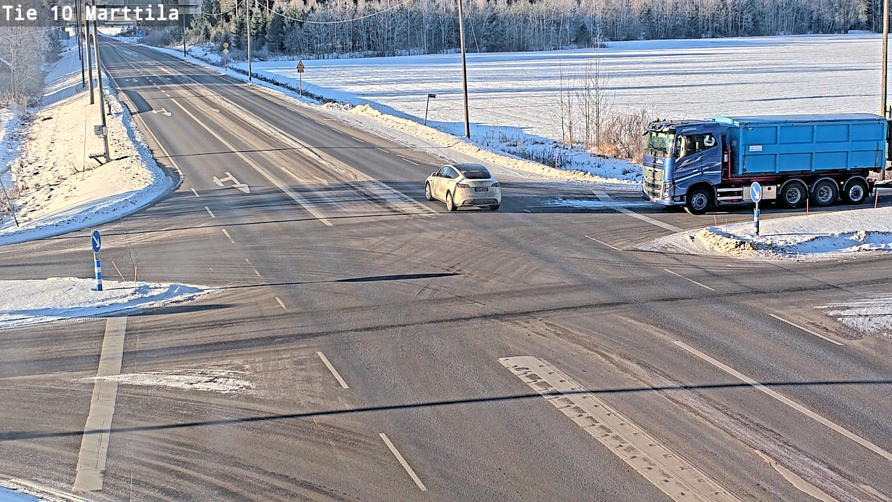 Weather Camera Image Väg 10 S:t Mårtens, Marttila, Varsinais-Suomi