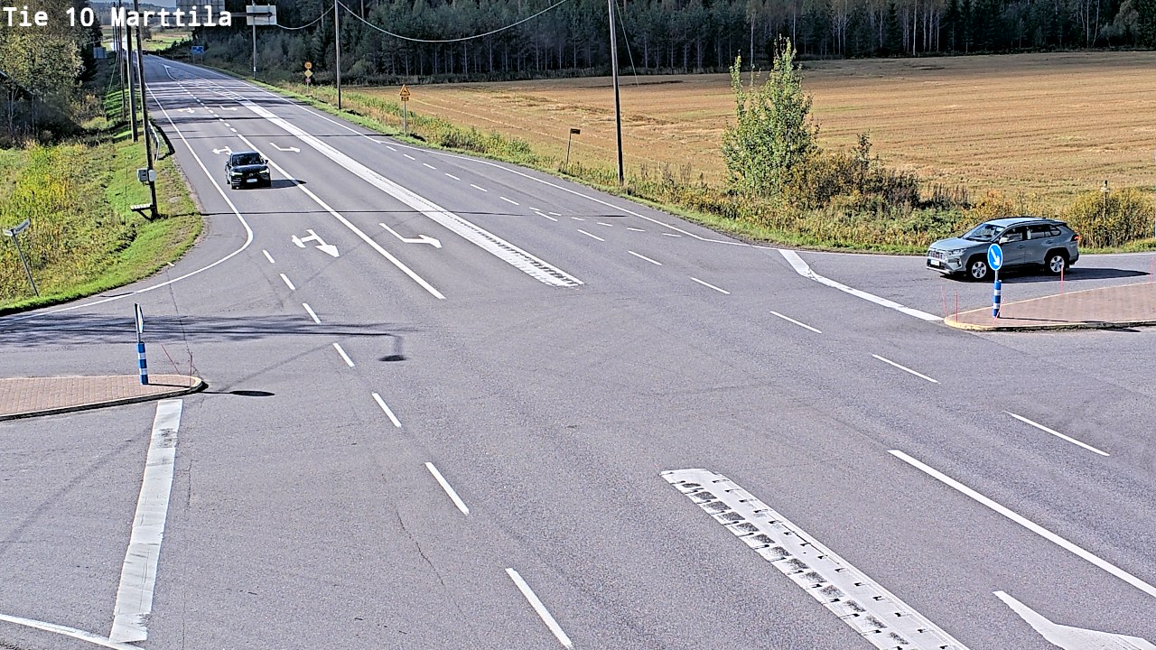 Weather Camera Image Väg 10 S:t Mårtens, Marttila, Varsinais-Suomi