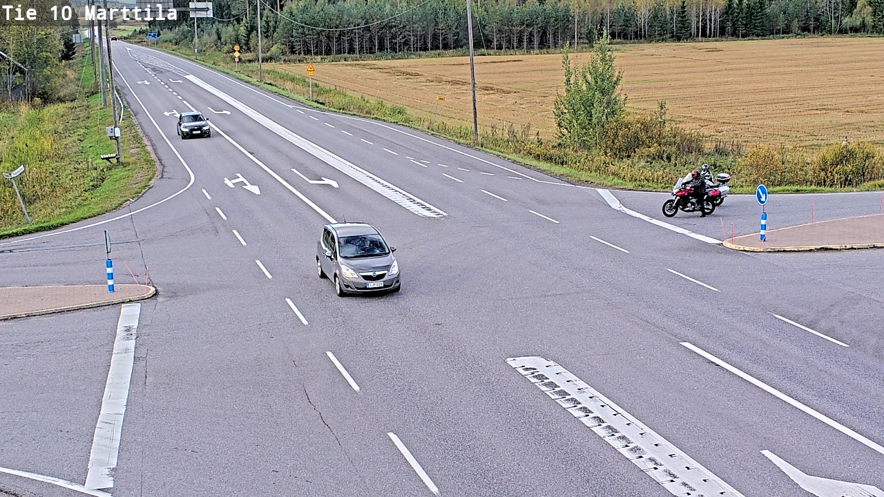 Weather Camera Image Väg 10 S:t Mårtens, Marttila, Varsinais-Suomi