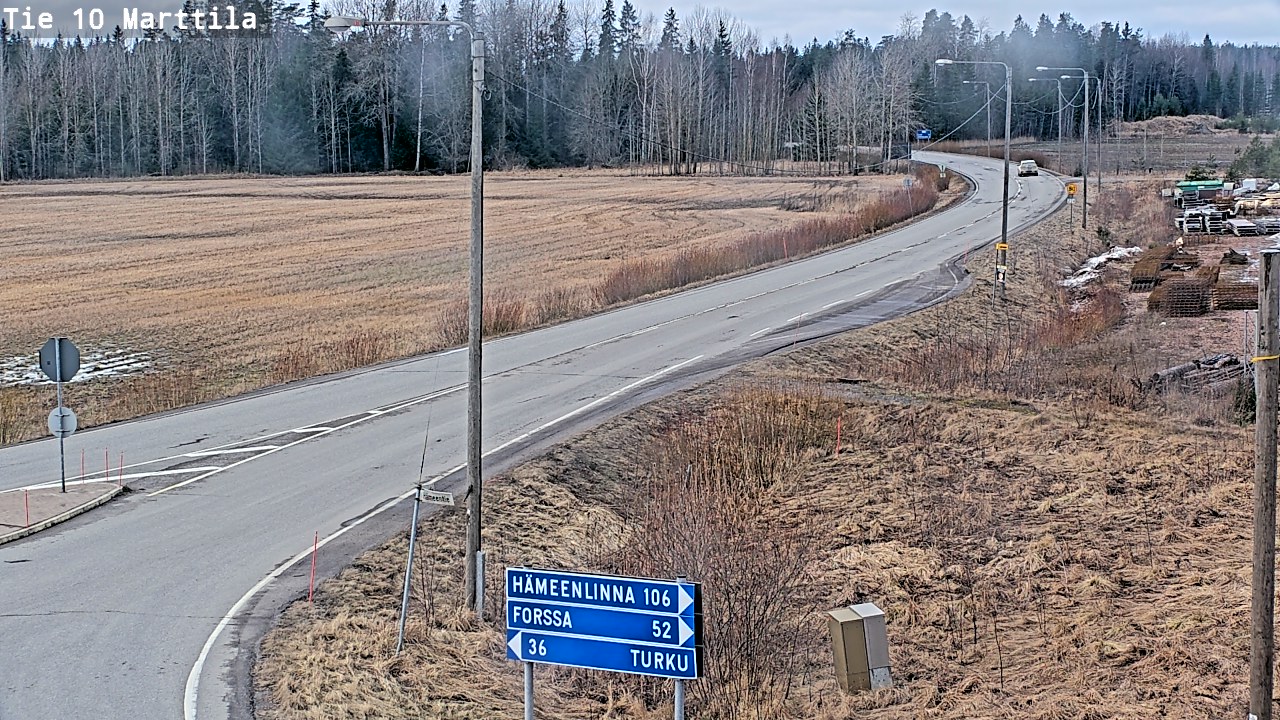 Weather Camera Image Väg 10 S:t Mårtens, Marttila, Varsinais-Suomi