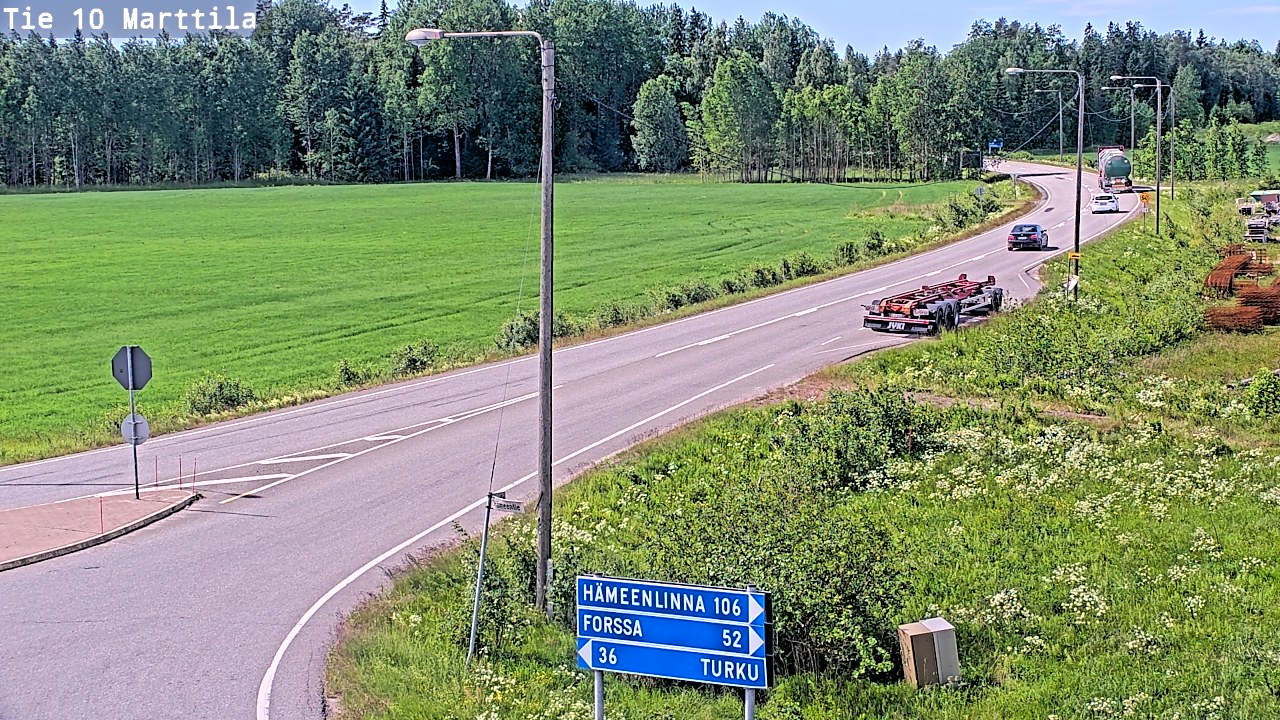 Weather Camera Image Väg 10 S:t Mårtens, Marttila, Varsinais-Suomi