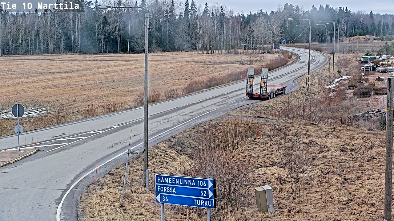 Weather Camera Image Väg 10 S:t Mårtens, Marttila, Varsinais-Suomi