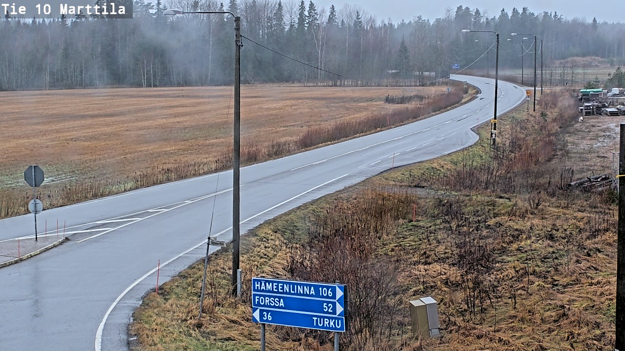 Weather Camera Image Väg 10 S:t Mårtens, Marttila, Varsinais-Suomi