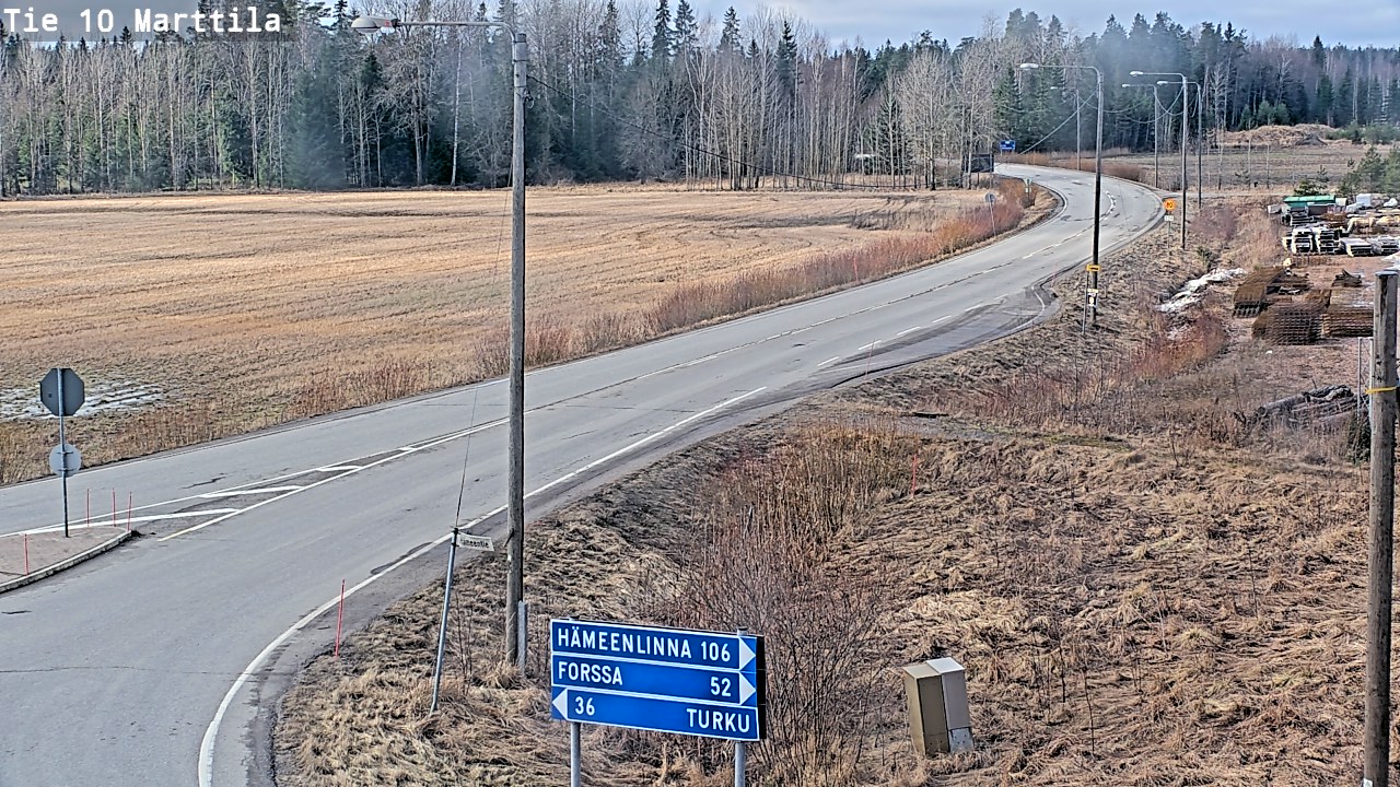 Weather Camera Image Väg 10 S:t Mårtens, Marttila, Varsinais-Suomi