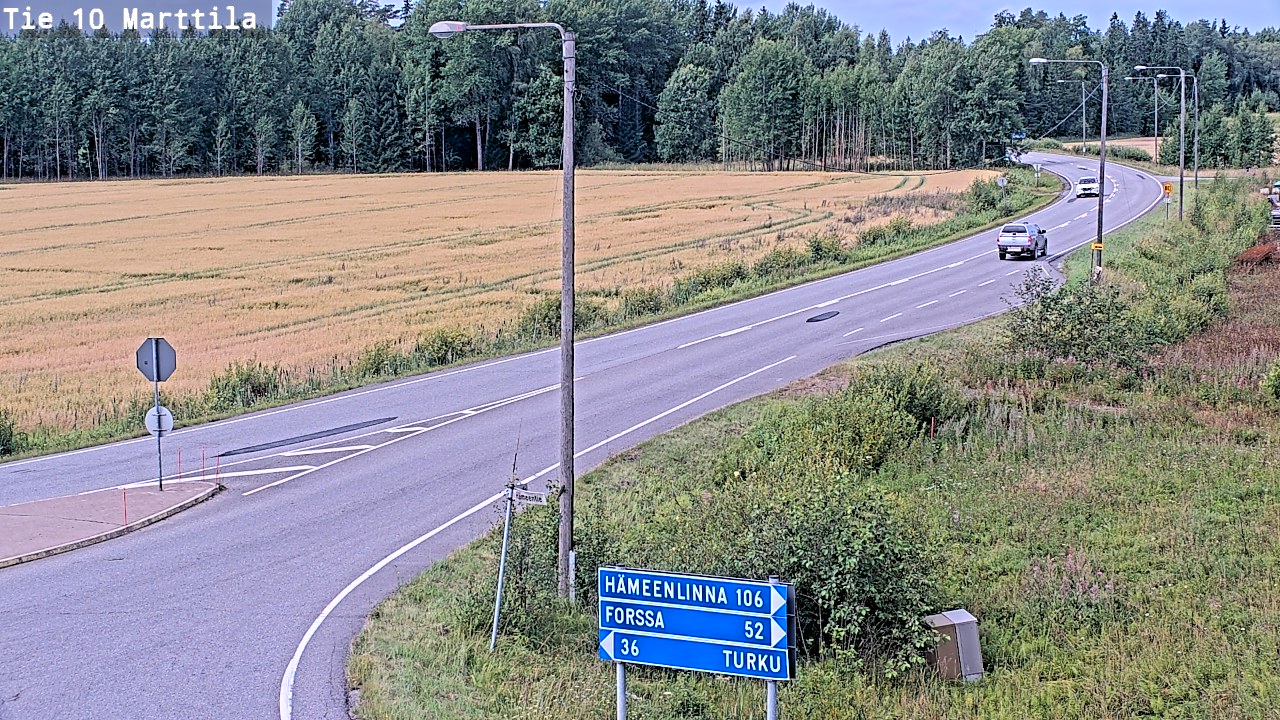 Weather Camera Image Väg 10 S:t Mårtens, Marttila, Varsinais-Suomi